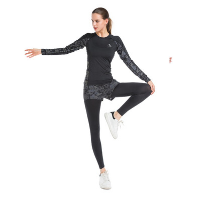 

sports outfit for women 4 Pieces Tracksuits Long Sleeve Zip up Hoodie Jacket Set Jogging bra