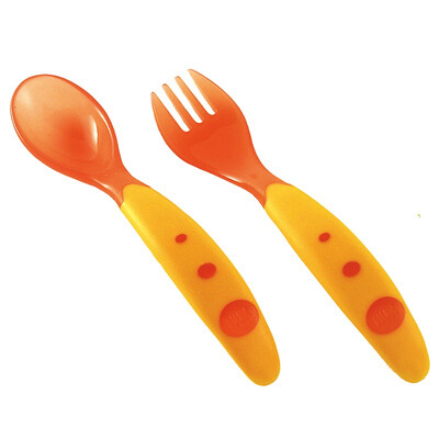 

【German quality】 NUK color transparent small fork color random