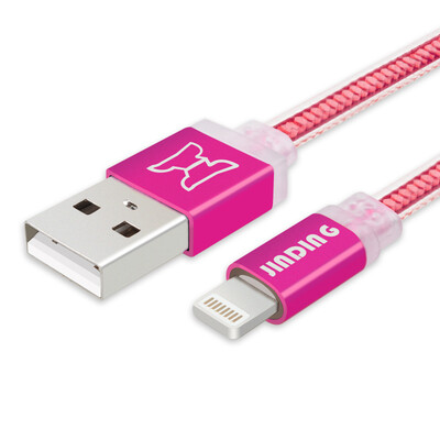 

JINDING JD-P012 кабель данных Apple iphone мобильный телефон быстрый заряд USB-кабель поддержки поддержки iphone5 / 6s / 7 Plus / SE / ipad air mini 1.5 красный