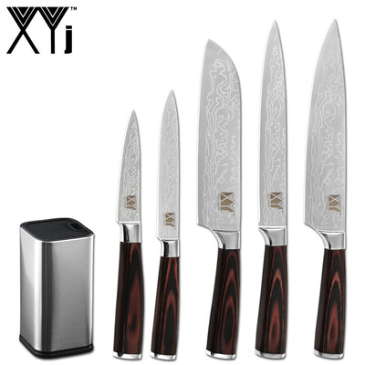 

XYj 6pcs Kitchen Cooking Knives 8 7 5 35 Chef Knife 8 Knife Holder Household Tools