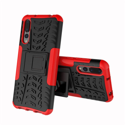 

Fivice Huawei P20 pro Case TPU anti-fall tire pattern back clip bracket phone case