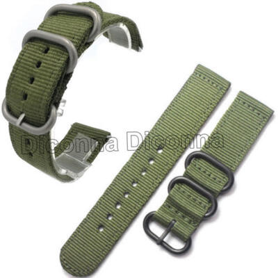 

18202224mm Nylon Fabric Canvas Wrist Watch Band Strap Military Classic Buckle