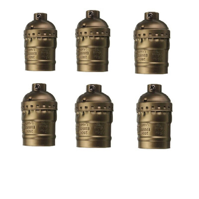 

6 Pcs E26 E27 Industrial Rustic Antique Retro Home Light Socket Vintage Edison Pendant lamp Metal holder