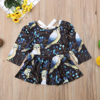 

Baby Girl Dress Long Sleeve Kid Dresses Girl Clothes Animal Princess Party Dress
