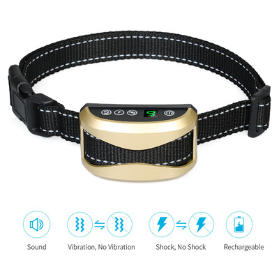 

Bark Collar Rechargeable Anti-Barking Collar with BeepVibrationHarmless Shock Modes for Stop Small Medium Large Dogs Barking
