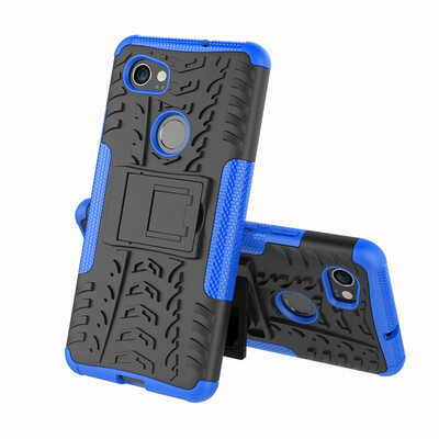 

Fivice Google Pixel 2 XL Case TPU anti-fall tire pattern back clip bracket phone case