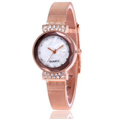 

New Women Diamond Rhinestone Wrist Watch Quartz Analog Stainless Steel Luxury