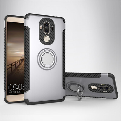 

Fivice Huawei Mate 9 case PC metal ring shell magnetic car bracket TPU phone case