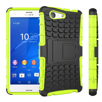 

Fivice Sony Z3 MiniCompact Case TPU anti-fall tire pattern back clip bracket phone case
