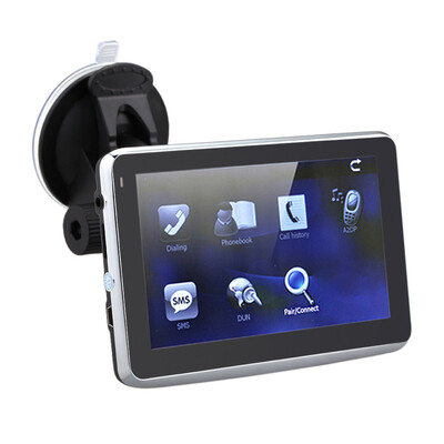 

5" HD Touch Screen Portable Car GPS Navigation 128MB RAM 4GB FM Video Play Car Navigator with Back Support Free Map