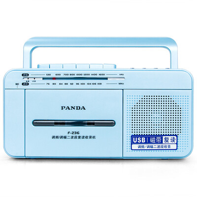 

Panda PANDA F-236 Repeater Tape Drive u Disk English MP3 Player Recorder Radio USB Player Self Blue