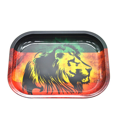 

Cigarette Rolling Trays Tinplate Storage Tray Mini Square Plate Smoking Accessories Tool Style 8