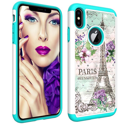 

Meezzy Diamond Hard PC Cases for Iphone Xs Max Non Slip TPU Drop Protection Compatible with Iphone Xs Max