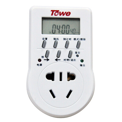 

With the TOWE electronic energy-saving timer socket