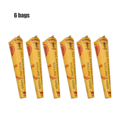 

3PcsBag King Size Cigarette Papers Pre-rolled Trumpet Smoke Pipe Natural Rolling Paper 24 BagsBox