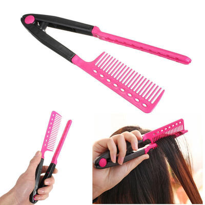 

DIY Salon ausklappbar Friseur Schere Glättung V Typ Kamm Clip Werkzeuge