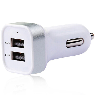 

Ferguson cabos F06802 Car Charger Dual usb Car Charger One Pushing Two Cigarette One Tailed Three 2A Charging Head Cigarette Maker Car Charger Dual USB Silver