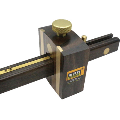 

8in Ebony Marking Gauge Woodworking Line Drawing Tool Multi-functional Screw DIY Measuring Builder Tool