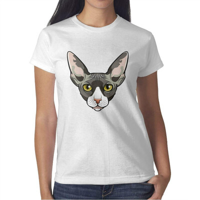 

Womens a World cat Day International cat Day Cotton T-Shirt Short-Sleeve Interesting tee