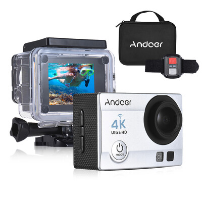 

Andoer Q3H-R 4K 30fps 16MP WiFi Sports Action Camera 1080P Full HD 170° Wide-Angle Lens Waterproof 30m 2" LCD w Remote Control