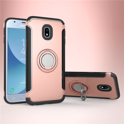 

Fivice Samsung Galaxy J3 2017 case PC metal ring shell magnetic car bracket TPU phone case