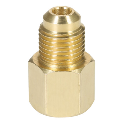 

R134A Refrigerant TankVacuum Pump Adapter to R12 Fitting Adapter 12" Female Acme to 14" Male Flare Adaptor