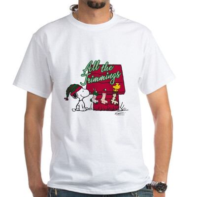 

CafePress - Snoopy All the Trimmings White T-Shirt - 100 Cotton T-Shirt White