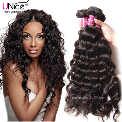 

UNice 8A Indian Virgin Human Hair Extensions Natural Wave 300g US Stock