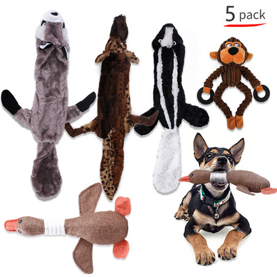 

Squeaky Dog Toys Dog Plush Toys for Puppy Small Medium Pets 5PCS