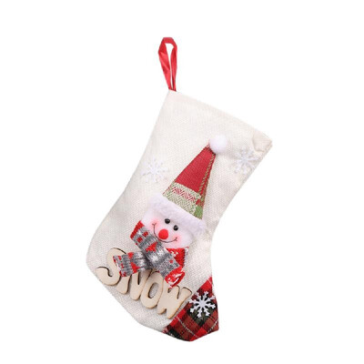 

Christmas Stocking Socks Gift Candy Bags Xmas Tree Ornament Pendant Party Decorations Santa Snowman Reindeer
