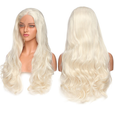 

Lace Front Wigs for Women Natural Wave Pre-plucked Hairline with Baby Hair Heat Resistant Fiber Synthetic Lace Wigs