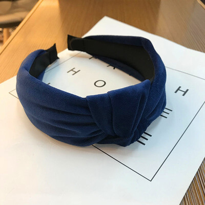 

Womens Headband Twist Hairband Bow Knot Cross Tie Velvet Headwrap Hair Band