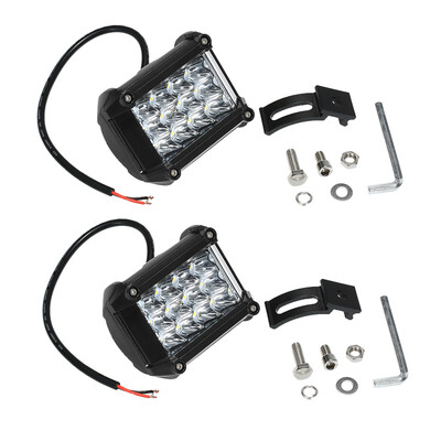 

2Pcs 4inch 57W LED Light Bar Spot Flood Combo Beam Work Lamp Driving Fog Light Road Lighting Waterproof IP67 Universal for Car Tru