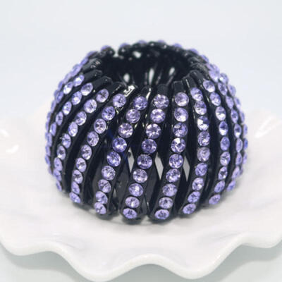 

Bird Nest Rhinestone Expanding Tail Hair Bun Holder Grip Claw Hair Accessory Hot