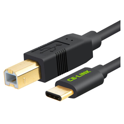 

CE-LINK 1511 Тип-C к USB2.0 B-type квадратная печатная линия 2 м USB3.1Тип-c Линия печати MacBook Принтер для передачи данных черный