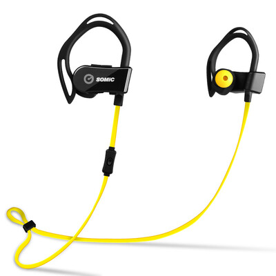 

Somic (SOMIC) S3 беспроводные Bluetooth Смарт монитор сердечного ритма спортивные наушники универсальный мобильный телефон гарнитура ушной крючок черный оранжевый