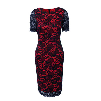 

Summer Black Lace Dress 2017 half Sleeve Elegant Women Wear Casual Formal Work Party Dress