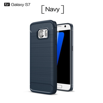

Fivice Samsung Galaxy S7 case Luxury brushed carbon fiber TPU soft shell