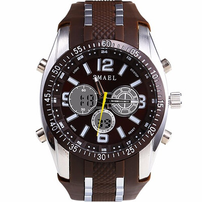 

Watch Sport Mens Wristwatch LED Digital Clock Waterproof Dual Time Wristwatch Military Watch 1617 Mens Watches Military