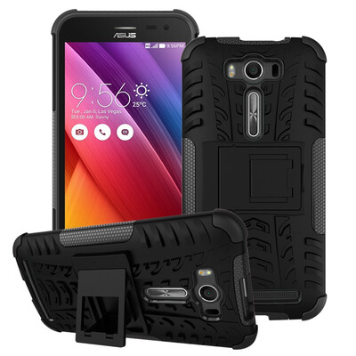 

Fivice Zenfone 2 Laser ZE500KL 50 inch Case TPU anti-fall tire pattern back clip bracket phone case