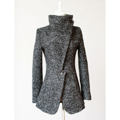 

Fashion Women Winter Wool Coat Warm Parka Overcoat Long Jacket Zipper Outwear