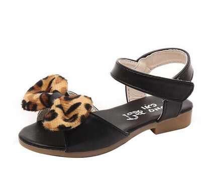 

2016Summer Fashion Kid Toddler Girl Leopard Bow Sweet Princess Sandal Dress Shoe