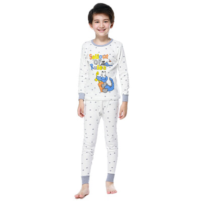 

Red beans Hodo children underwear suit cotton men&women in the big children fall&winter low collar 100 cotton Qiu Qiu Qiu HD8099 white 130