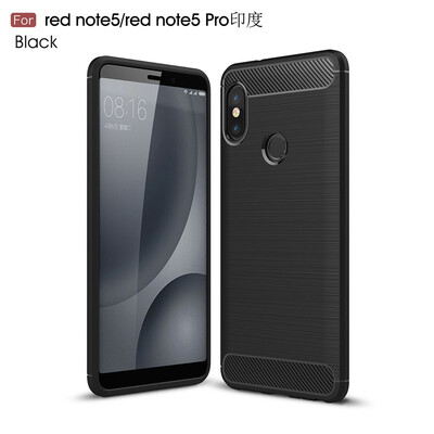 

Fivice Xiaomi Redmi note 5pro case Luxury brushed carbon fiber TPU soft shell
