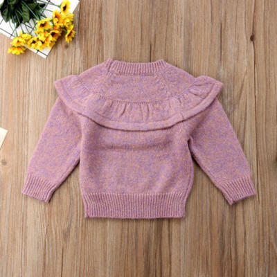 

Baby Girls Jumper 6 12 18 24 Months Knit Ruffle Long Sleeve Winter Sweater Tops