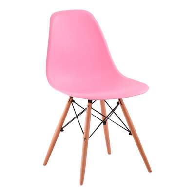 

Restaurant used plastic dining room chair with wood legs