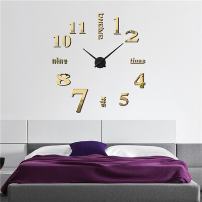 

NeillieN clockDIY Wall Clock Frameless Roman Numbers Figures with Sticker for Home DecorationLiving room super acrylic clock