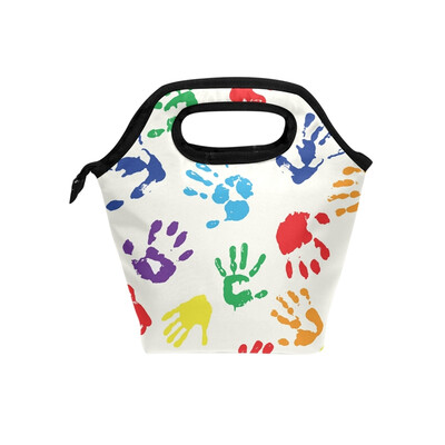 

Lunch Bag Tote Bag Colorful Palm Travel Picnic Organizer Lunch Holder Handbags Lunch Bag Box for Office