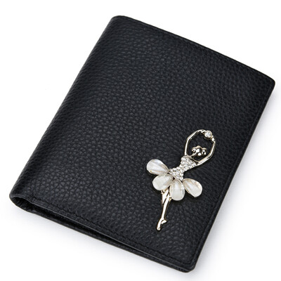 

Scarecrow (MEXICAN) Women's Wallets Sweet Jacket Cowhide Short Wallet Two Little Wallet Ballet Girl MXD30494L-03 Pink
