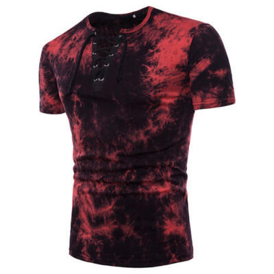 

Mens Crew Neck Short Sleeve Slim Fit Shirt Summer Casual Muscle Tee Tops Shirts